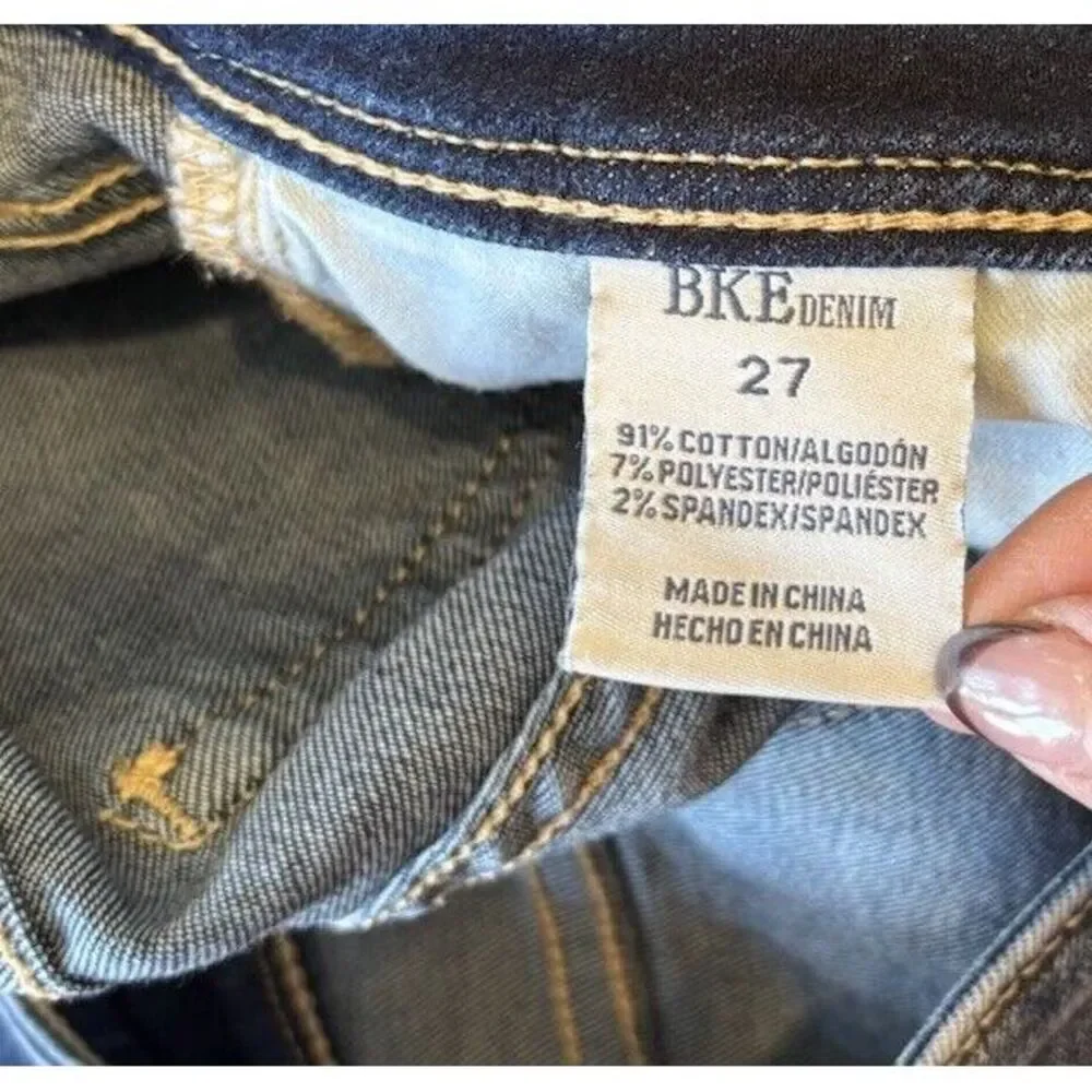 BKE Women's Jeans‎ Sz 27 Gabby Curvy High Rise Denim Distressed